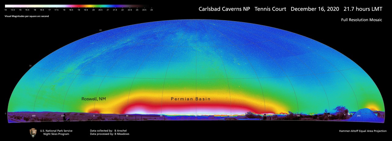 Figure 0-1. A panoramic night sky image taken from Carlsbad Caverns National Park. Image credit: U.S. National Park Service